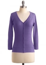 Purple cardigan at Modcloth