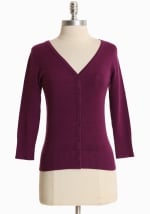 Simple purple cardigan at Ruche