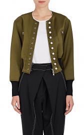 3.1 PHILLIP LIM Pearl-Embellished Tech-Satin Bomber Jacket at Barneys