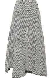 3 1 Phillip Lim - Asymmetric frayed boucl   midi skirt at Net A Porter