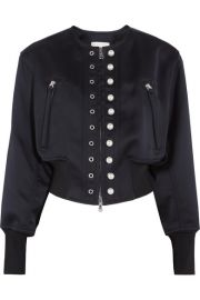 3 1 Phillip Lim   Faux pearl-embellished satin-jersey bomber jacket at Net A Porter