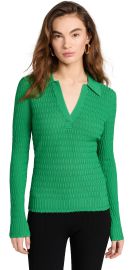 3.1 Phillip Lim Honeycomb Stitch Viscose Polo Grass XS at Shopbop