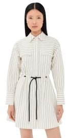 3.1 Phillip Lim Long Sleeve Belted Shirt Dress Cream Multi 4 at Shopbop