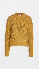 3 1 Phillip Lim Long Sleeve Crew Neck Cable Pullover at Shopbop