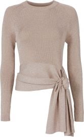 3.1 Phillip Lim Lurex Waist Tie Sweater in Blush at Intermix