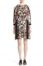 3 1 Phillip Lim Meadow Flower Print Silk Cold Shoulder Dress at Nordstrom