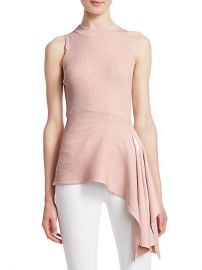 3.1 Phillip Lim Metallic Ribbed Knit Peplum Top at Saks Off 5th