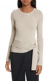 3 1 Phillip Lim Metallic Side Tie Sweater at Nordstrom