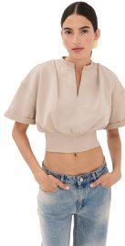 3.1 Phillip Lim Short Sleeve Cropped Sweatshirt Concrete M at Shopbop