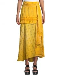 3 1 Phillip Lim Striped Tie-Front Maxi Skirt at Neiman Marcus