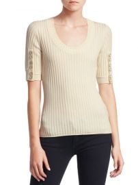 3.1 phillip lim Button Detail Sleeve Sweater at Saks Fifth Avenue