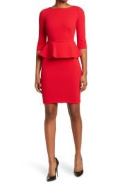 3/4 Sleeve Peplum Dress at Nordstrom Rack