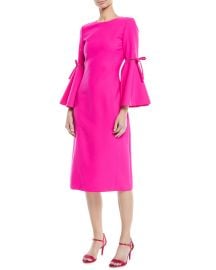 3 4 Flutter Sleeved Pencil Dress Oscar de la Renta at Bergdorf Goodman