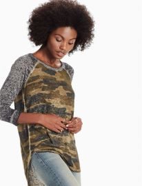 3 4 Sleeve Camo Raglan Tee by Lucky Brand at Lucky Brand