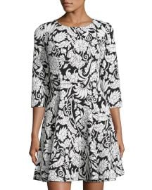 3 4 Sleeve Fit-and-Flare Dress by Eliza J at Last Call