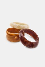 3 Pack Of Resin Bracelets at Zara