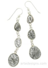 3 Stone Earrings at Arte Designs