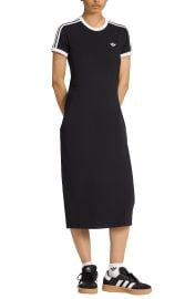 3-Stripes Stretch Cotton Midi Dress at Nordstrom