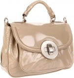 Beige patent leather handbag like Lemons at Endless