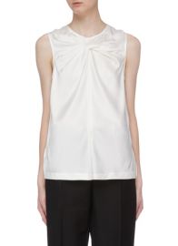 31 PHILLIP LIM  Twist yoke satin sleeveless top  Women at Lane Crawford