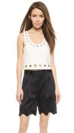 31 Phillip Lim Eyelet Cropped Tank at Shopbop