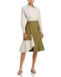 31 Phillip Lim Long Sleeve Combo Shirt Dress with Flounce Bloomingdale39s at Bloomingdales