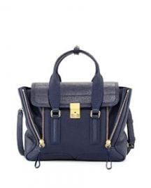 31 Phillip Lim Pashli Medium Zip Satchel Bag Ink at Neiman Marcus