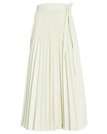 31 Phillip Lim Pleated Vegan Leather Midi Skirt at Intermix