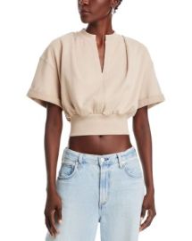 31 Phillip Lim Short Sleeve Cropped Sweatshirt Bloomingdales at Bloomingdales