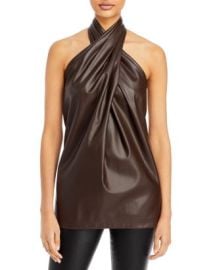 31 Phillip Lim Vegan Leather Cross Front Halter Top   Bloomingdales at Bloomingdales