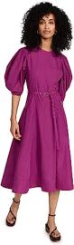 31 Phillip Lim Women39s Puff Sleeve Belted Godet Midi Dress at Womens Clothing store at Amazon