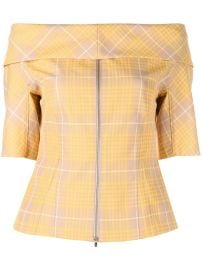 31 Phillip Lim off-shoulder Plaid Top - at Farfetch