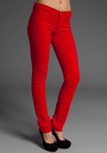 Red skinny jeans like Zoes at Revolve