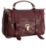 Proenza Schouler burgundy leather 'PS1' medium convertible satchel at Bluefly