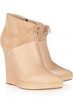 Zoe's cream booties at Outnet