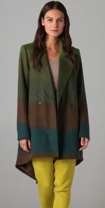 Serena's green coat on Gossip Girl at Shopbop