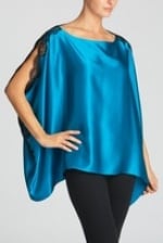 Blue silky pj top from Gossip Girl at Natori