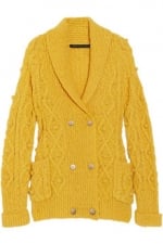 Lemon's yellow knit cardigan at Net A Porter