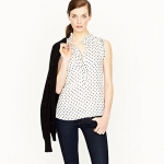 Sleeveless spot blouse like Lemons at J. Crew