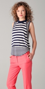 Navy and white striped top from Hart of Dixie at Shopbop