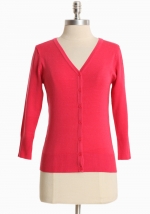 Simple pink cardigan at Ruche