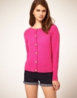 Hot pink cardigan at Asos