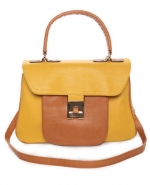 Yellow color block bag like Blairs at Lulus