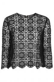 34 Sleeve Crochet Top at Topshop