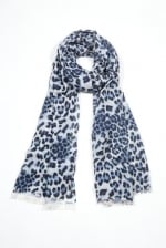 Blue leopard scarf like Serenas at Chictweak