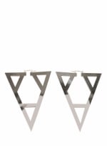 Silver triangle earrings like Zoes at Go Jane