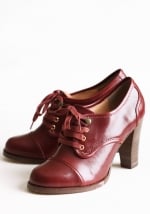 Dark red oxford heels like Zoes at Ruche