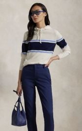348 NWT Ralph Lauren RLX Golf Hooded Sweater Washable Lux Cashmere Cream Navy M eBay at eBay