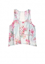 Grey floral top at Delias