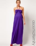 Purple maternity maxi dress at Asos